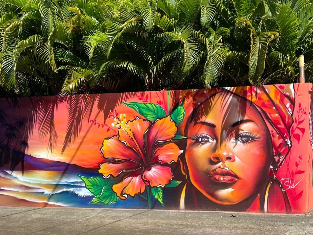 Peinture murale Le Paradis de la Guadeloupe Pointe-Noire Guadeloupe