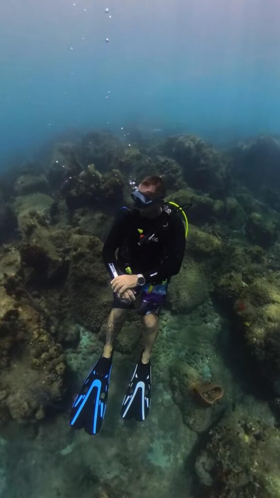 Avoir l'air Zen sous l'eau avec Basse-Terre-Plongée