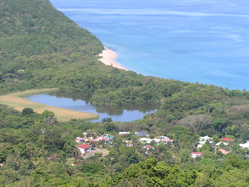 Plage de Grande-Anse vue Depuis la Caféière, Deshaies Guadeloupe