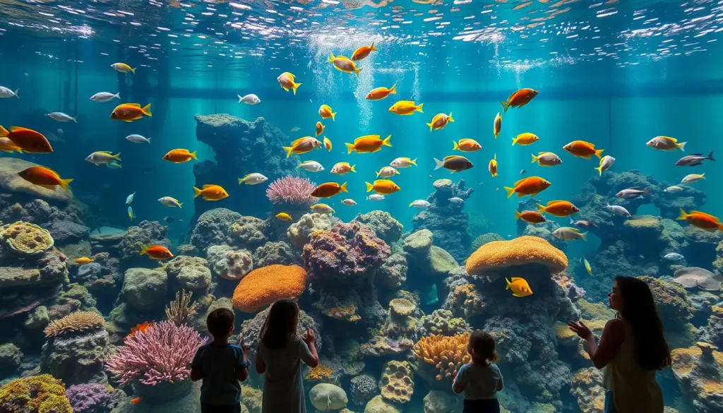 Illustration IA Aquarium de Guadeloupe, Baie Mahault Guadeloupe