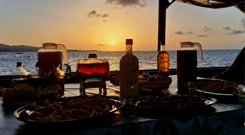 L'heure de l'apéro devant le coucher de soleil avec Will Evasion Guadeloupe