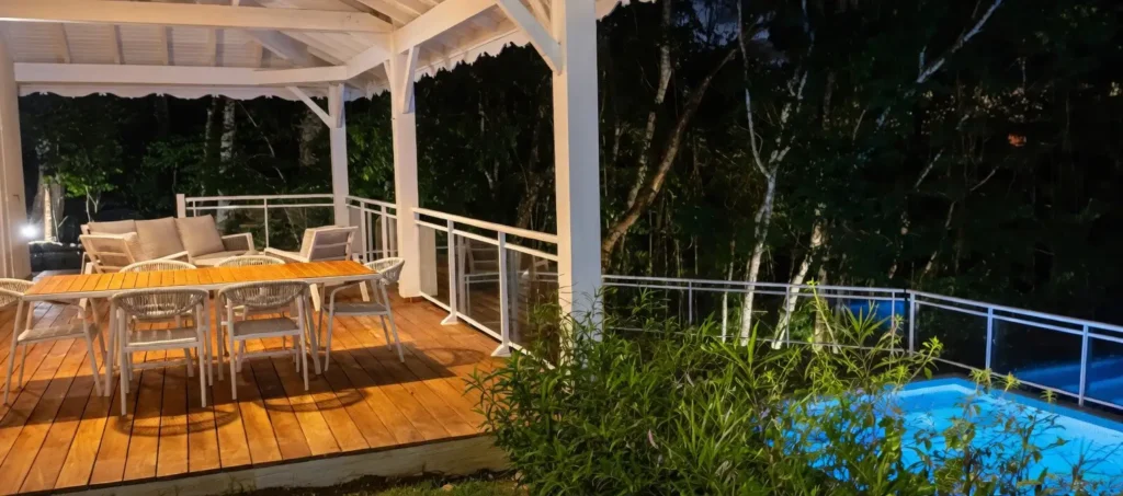 La terrasse de Villa Ti'Kawet Pointe-Noire Guadeloupe