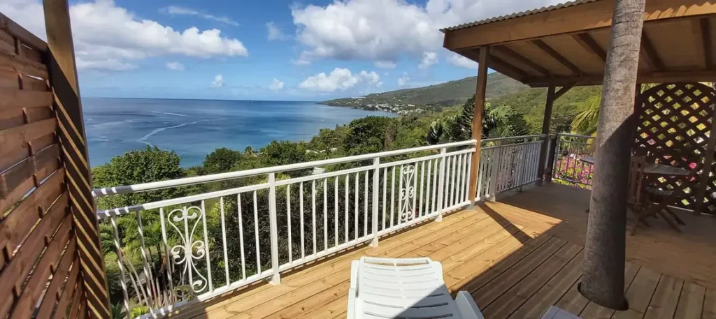 Vue depuis Le Bungalow Ti Nid chez Kaz Anne Pointe Noire Guadeloupe