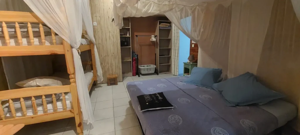 Les couchages du Studio kazAnne Pointe Noire Guadeloupe