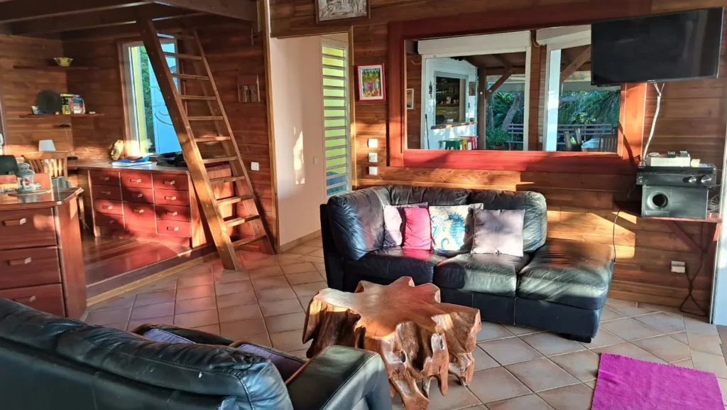 Le séjour confortable de la Villa Secret Garden Pointe-Noire Guadeloupe