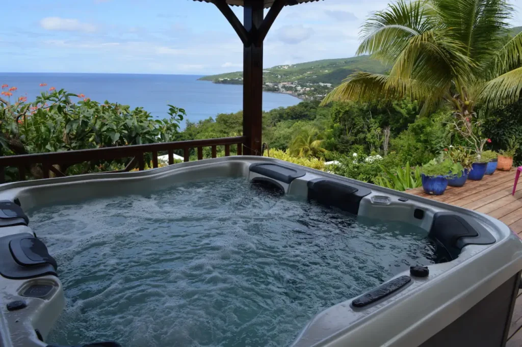 Spa avec vue mer de La Kaz à Thomy Pointe-Noire Guadeloupe