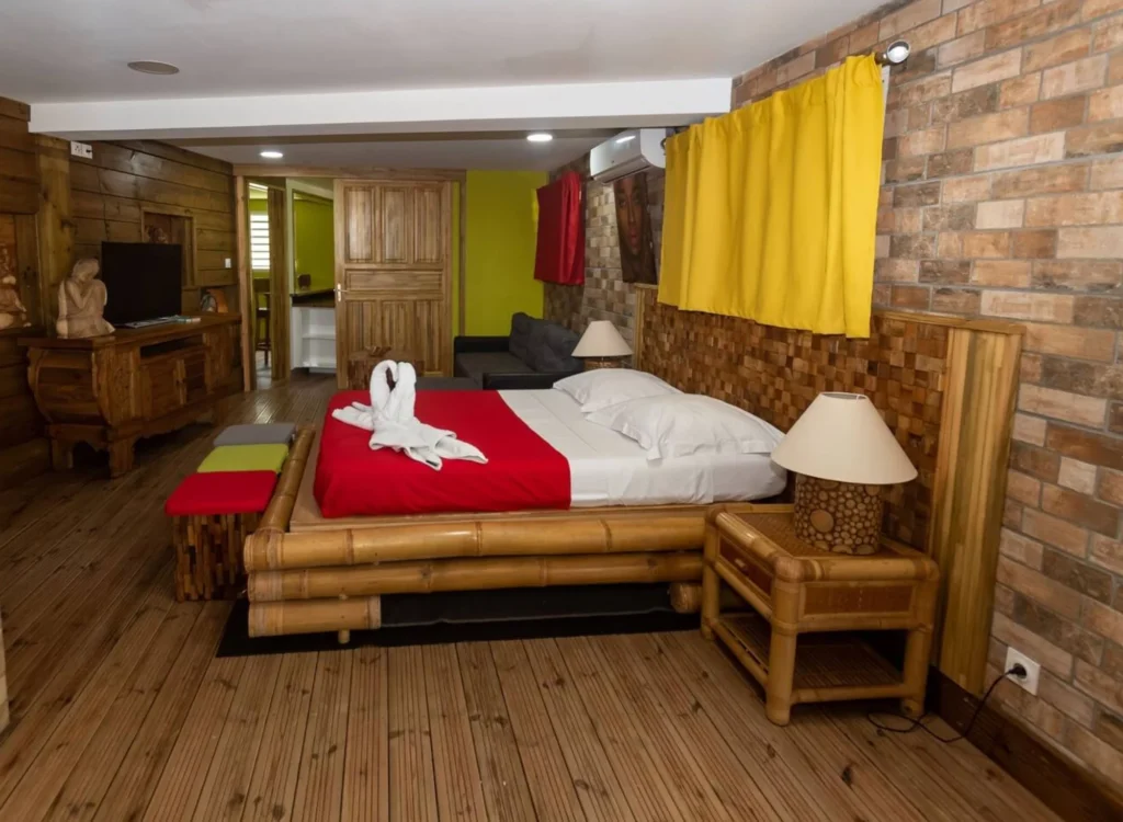 La chambre du Gîte Bambou Le Berceau de Moïse Le Lamentin Guadeloupe