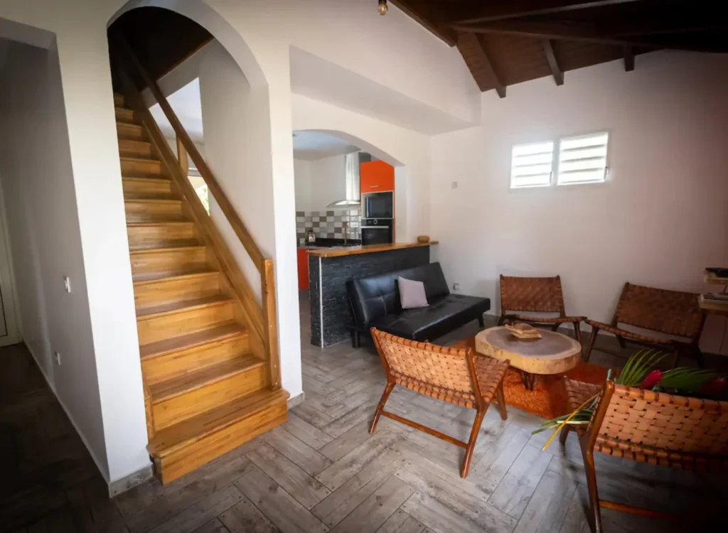 Le salon Gîte Le Balisier Au berceau de Moïse Le Lamentin Guadeloupe