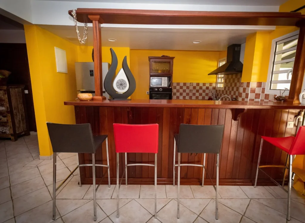 Le bar du Gîte Le Multipliant au Berceau de Moise Le Lamentin Guadeloupe