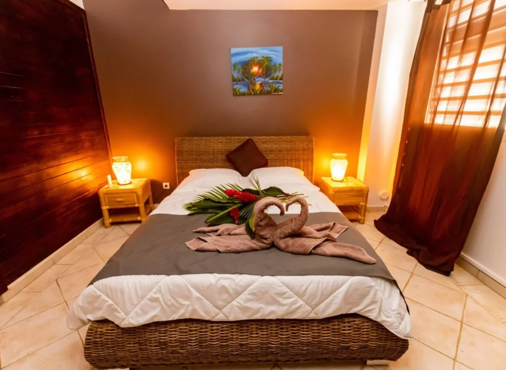 Première chambre Gîte Le Multipliant au Berceau de Moise Le Lamentin Guadeloupe