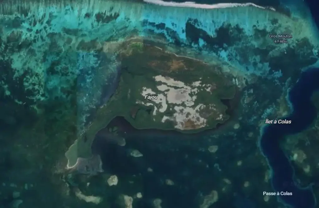 Capture d'écran google maps Ilet Fajou Guadeloupe