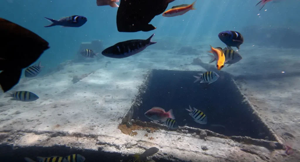 Exceptionnel Spot de snorkeling sur la barge échouée Brudey excursions Guadeloupe