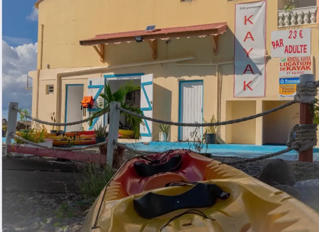 Retour à la base nautique Kristal Kayak à Bouillante Guadeloupe
