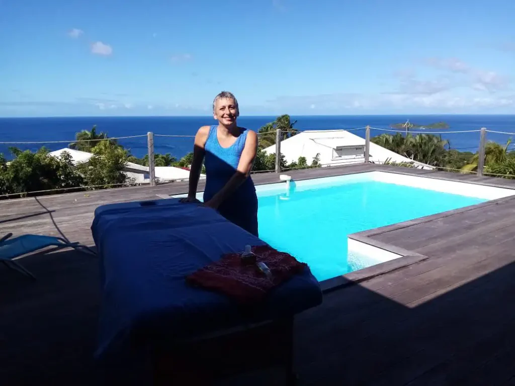 Fanny de O'Petit Soin en déplacement en Guadeloupe