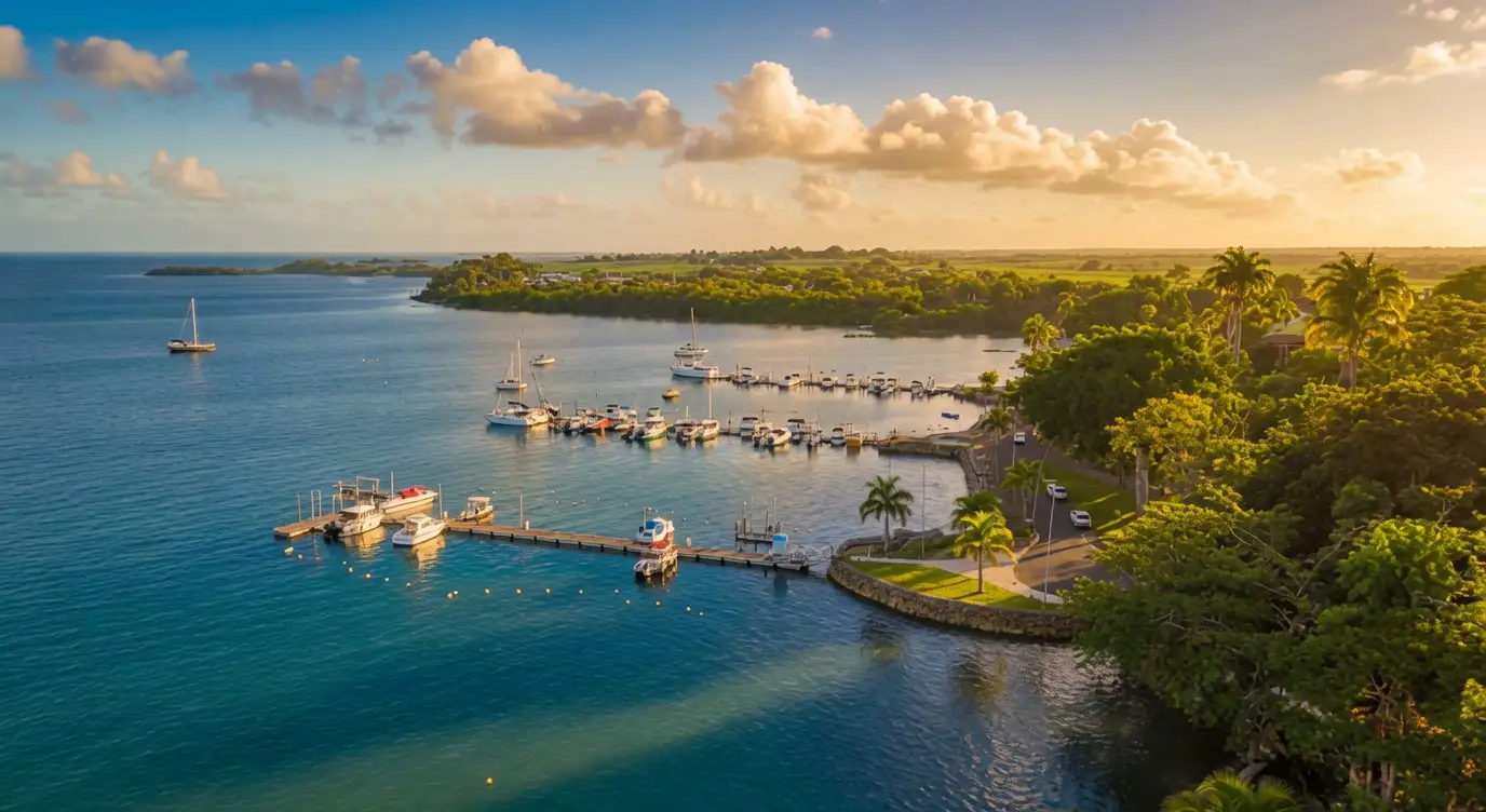 Marina de Baie Mahault en Guadeloupe