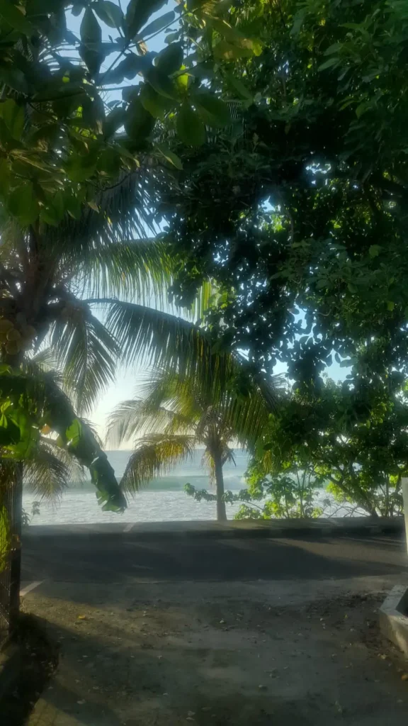 Accès direct à la plage depuis La Kaz a Ketty Deshaies guadeloupe