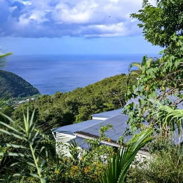 Magnifique vue depuis la Lodge Blue Mountain Beauséjour Guest House à Pointe-Noire Guadeloupe