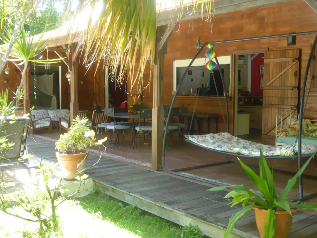 Espace détente et hamacs Caribbean Ashanti Lodge Trois Rivières Guadeloupe
